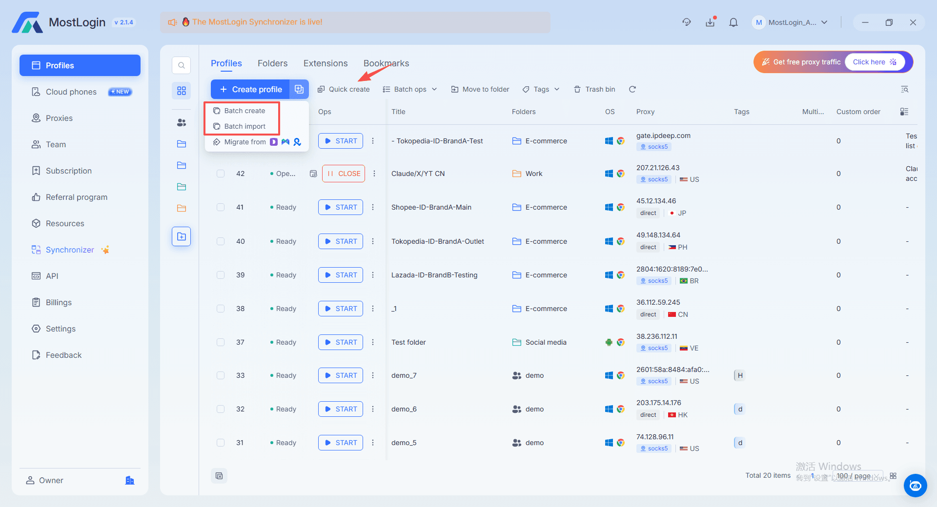 multi-account browser for multi-store management