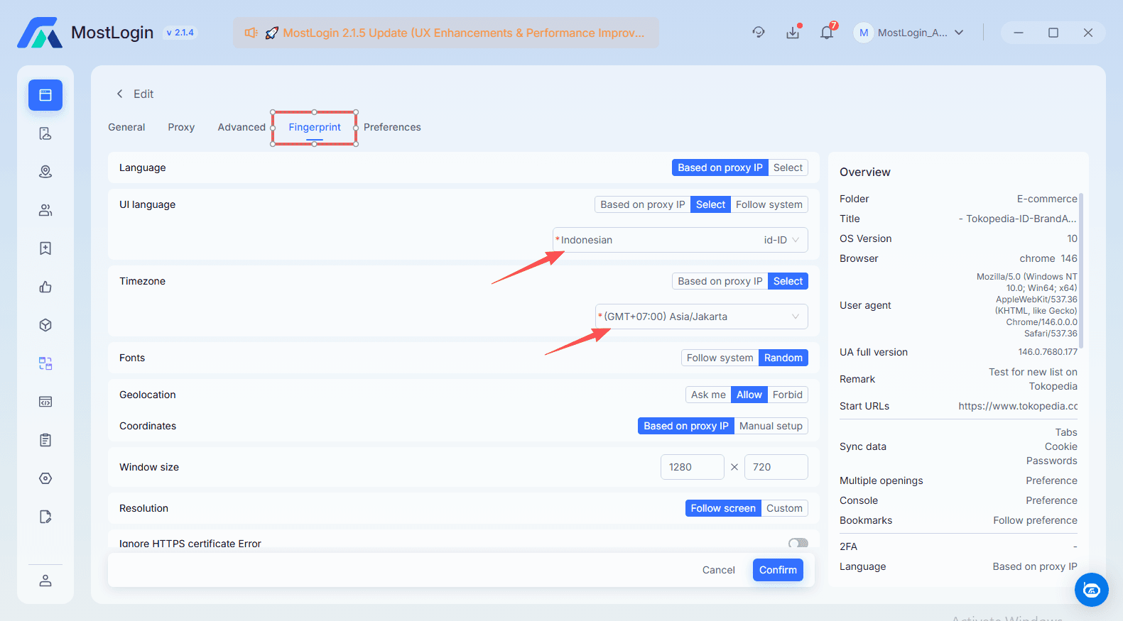 anti-association browser manage accounts