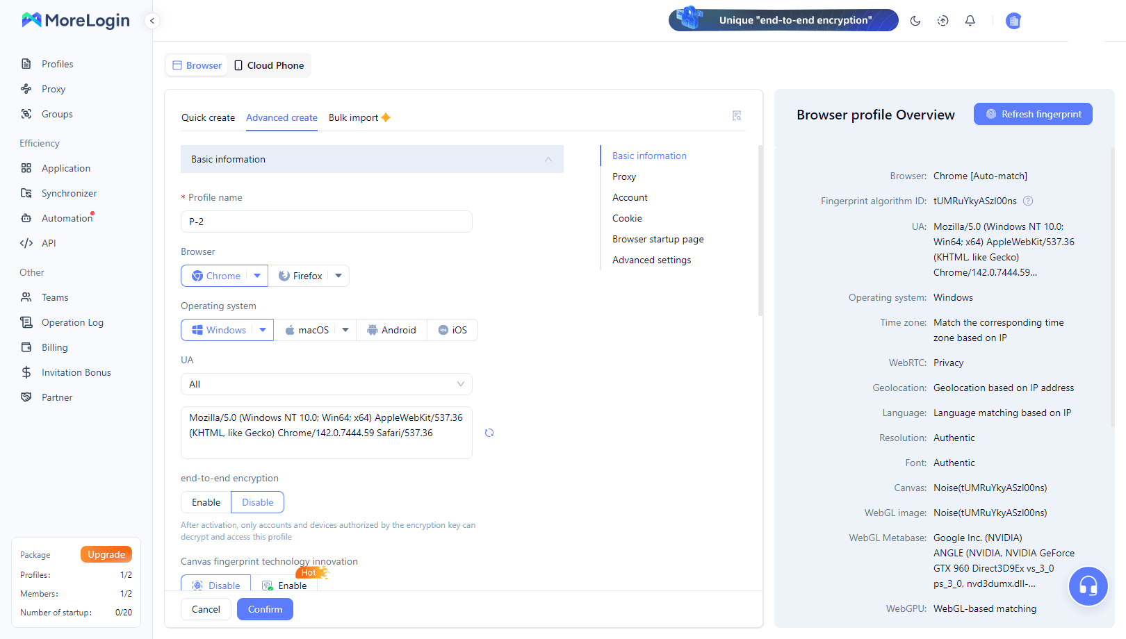 MoreLogin Interface is Too Tech-Oriented