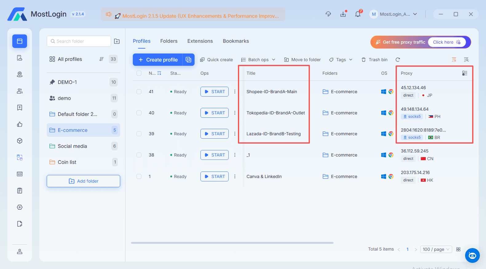 anti-association browser manage accounts