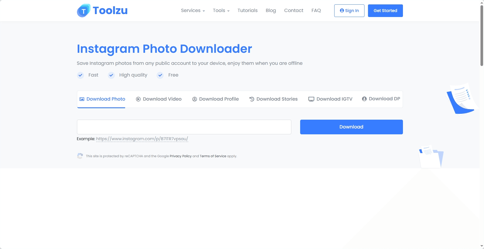 Toolzu下载Instagram图片