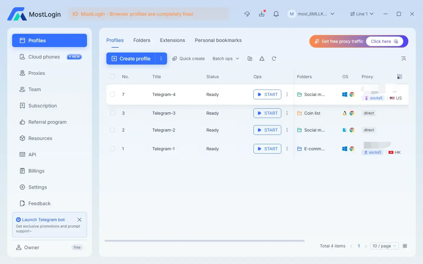 다중 계정 브라우저로 여러 독립 브라우저 창 생성