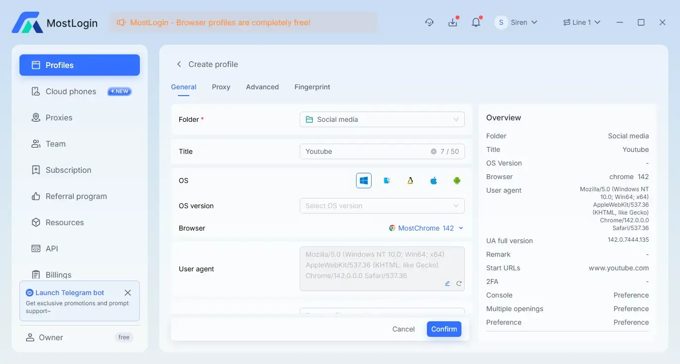 Create anti-detection browser environment
