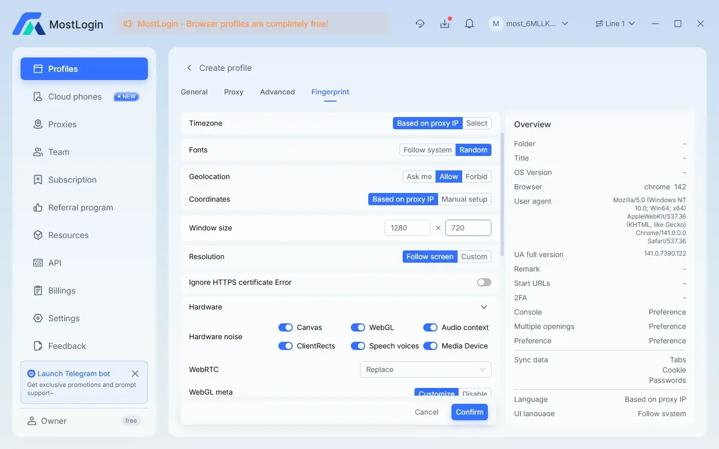 MostLogin Window Creation Is Simple and Concise