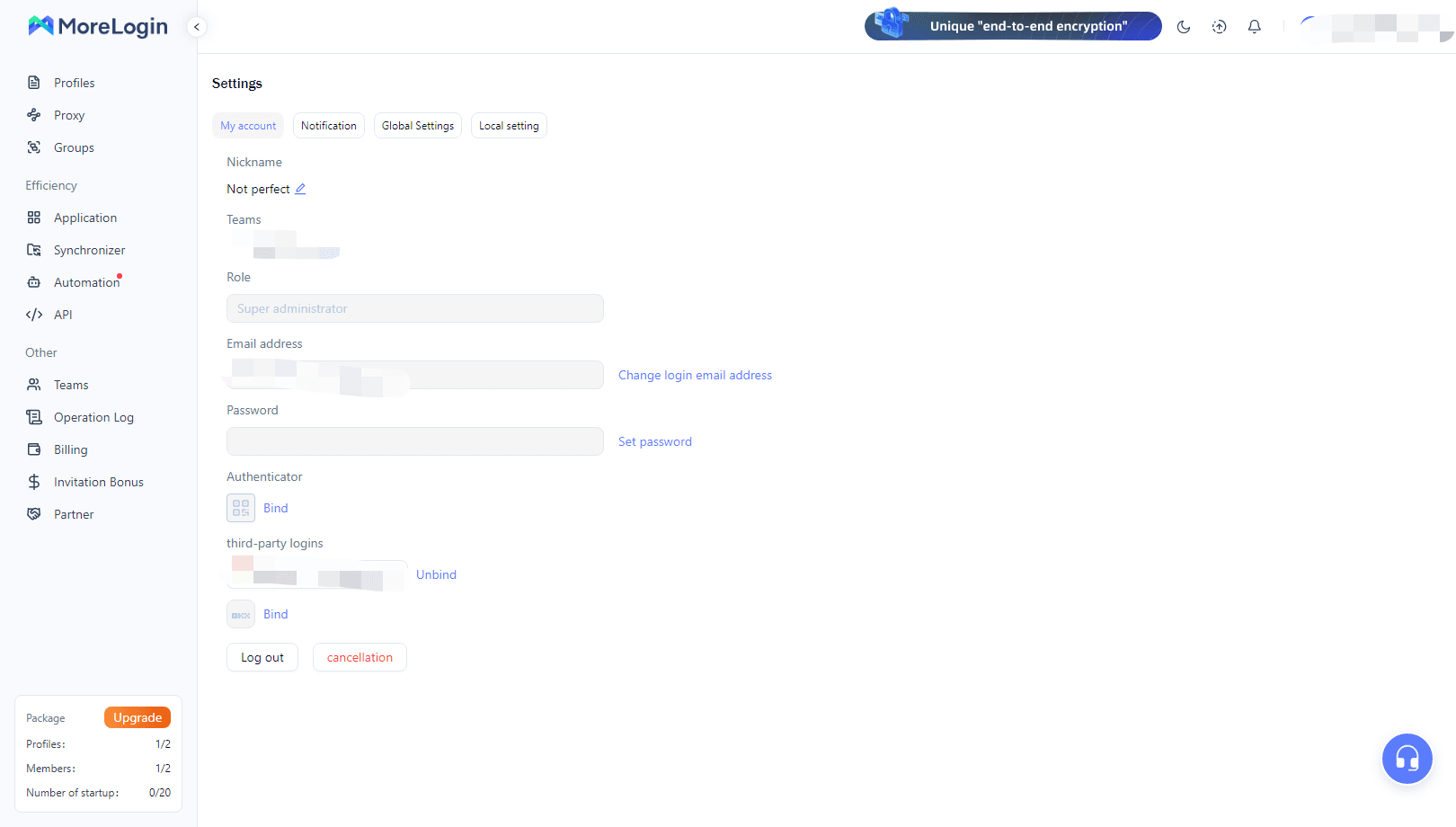 MoreLogin Team Sharing Only Supports Basic Operations