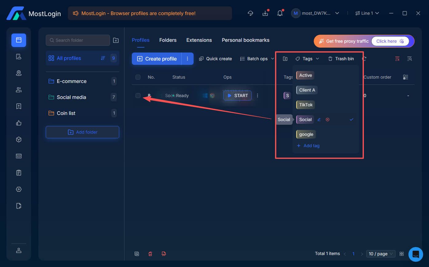 Instant Tag Filtering