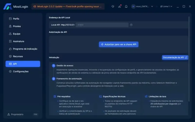 Integração de API