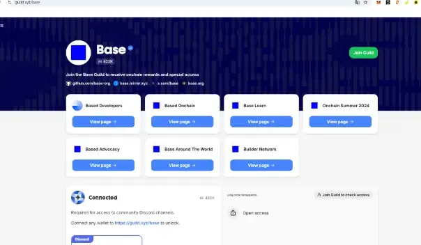 Application to join the Base Guild