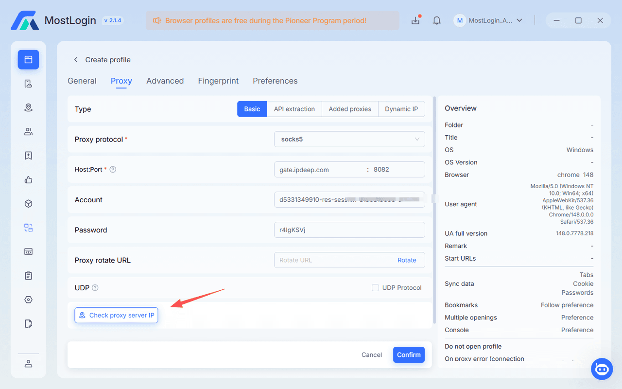 Bind and test the proxy.webp