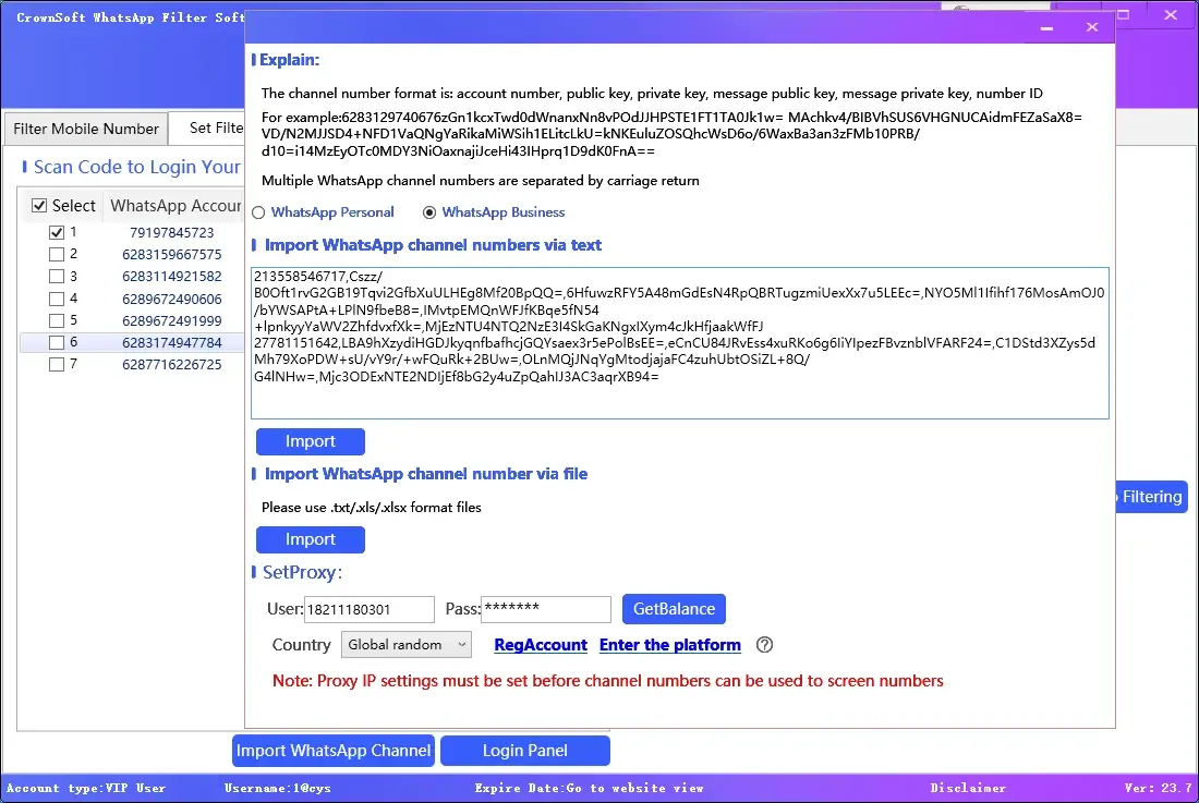 Import hash numbers in bulk for filtering