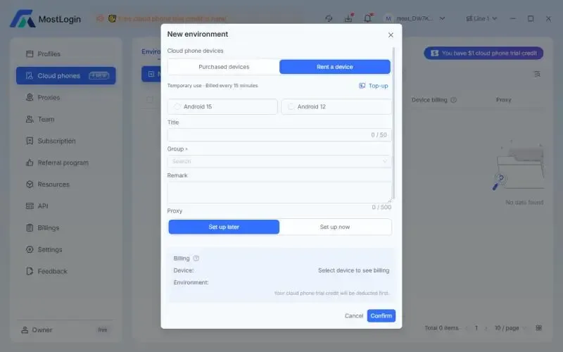 MostLogin Cloud Phone
