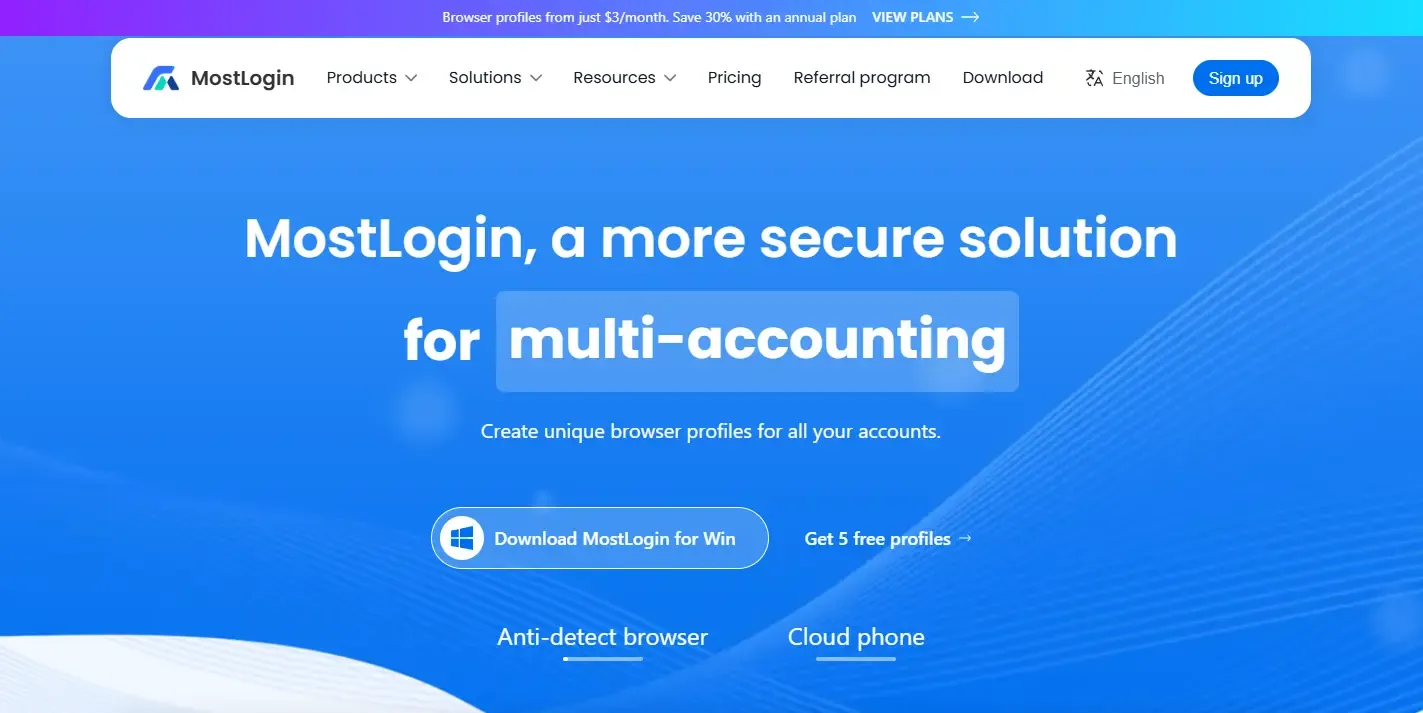 MostLogin website screenshot EN.webp