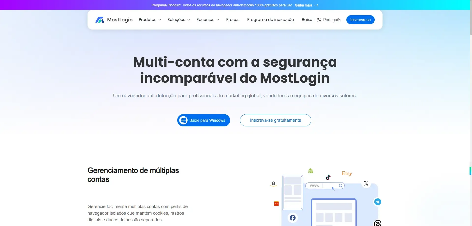Solução do Navegador Anti-Detecção MostLogin