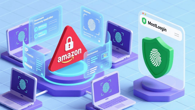 Amazon account linkage, anti-detect browser, MostLogin, Amazon multi-account management, account isolation, prevent account suspension