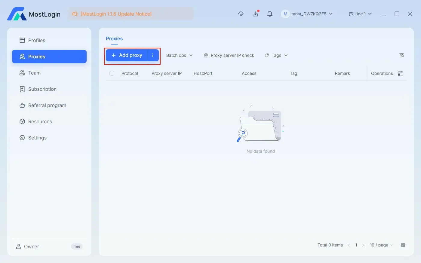 Click the "Add Agent" button