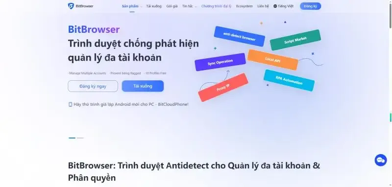 Trình duyệt Fingerprint Bit