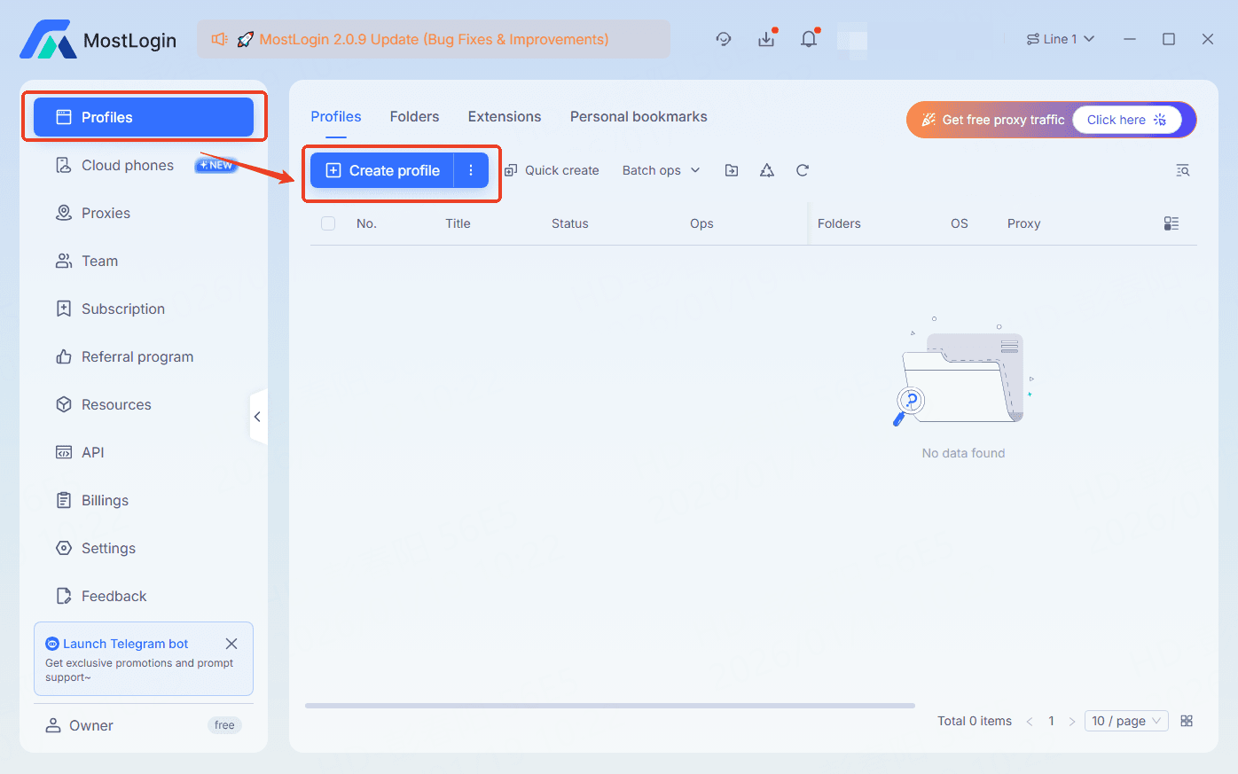set up proxy in mostlogin screenshot