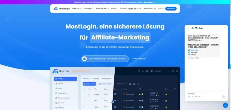 MostLogin Live-Chat