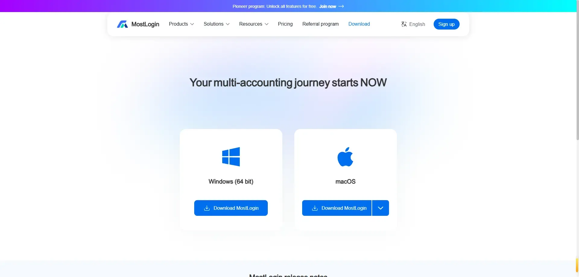 Download the MostLogin anti-detect browser