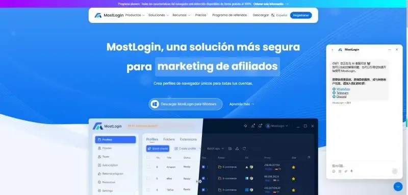 Chat en Vivo de MostLogin