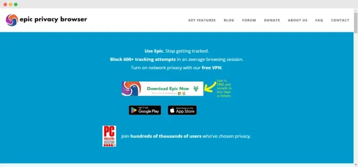 epic privacy browser