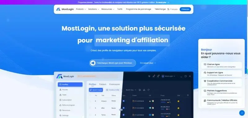 Chat en direct MostLogin