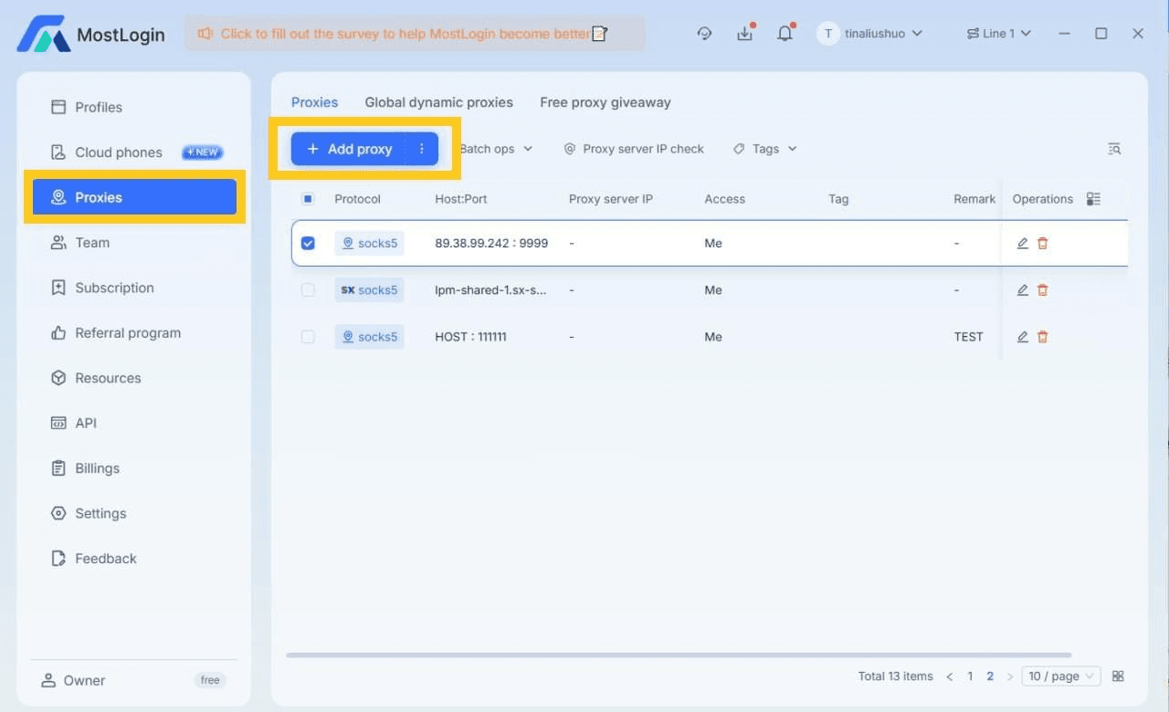 login to MostLogin and find proxies.png