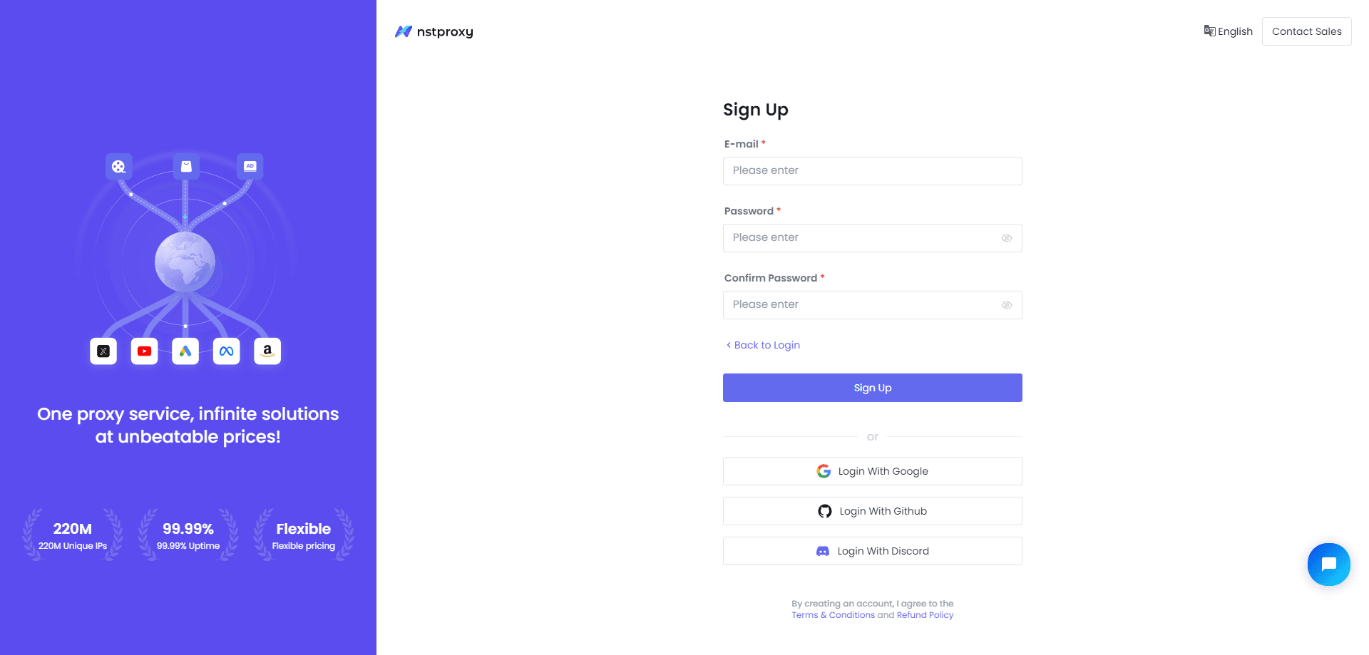 Create an Nstproxy account → Register here