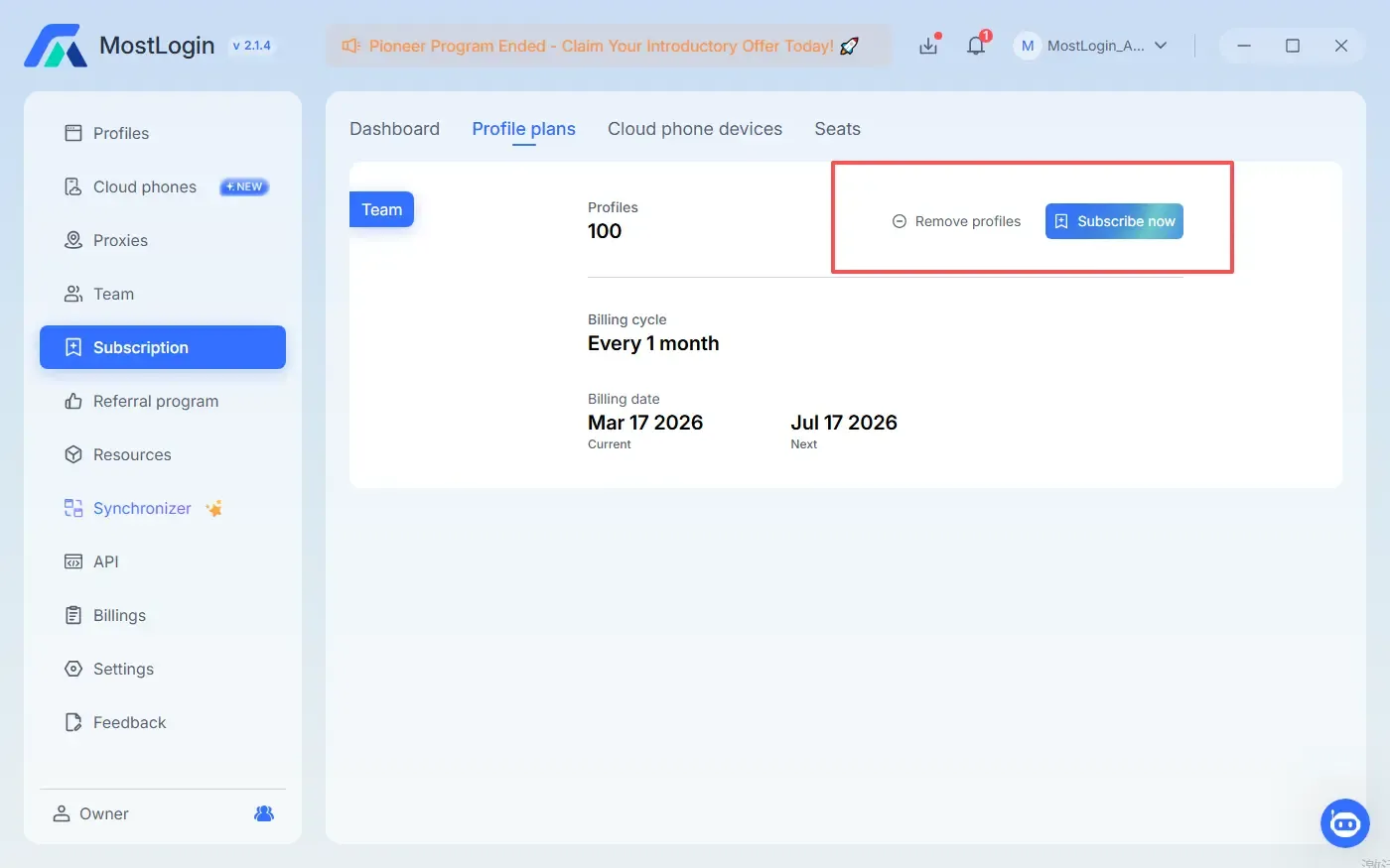 How to select your subscription plan on client.webp