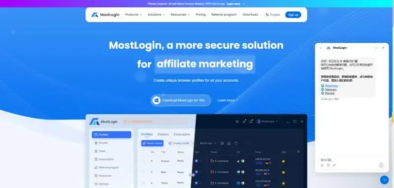 MostLogin Live Chat