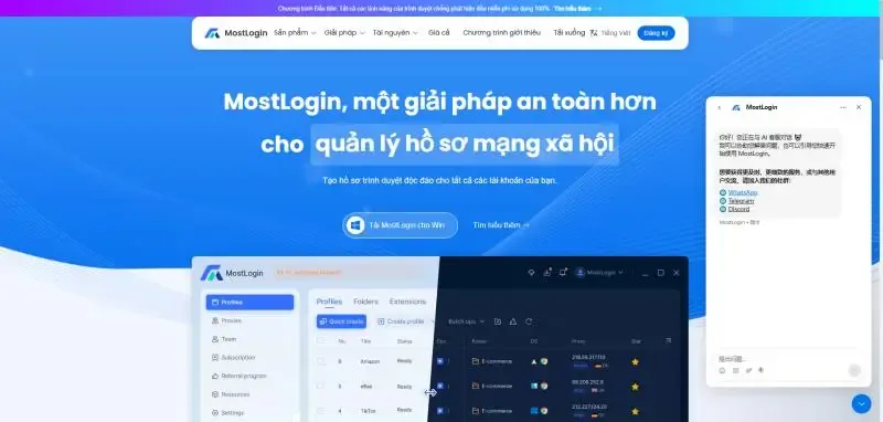 Chat Trực Tiếp MostLogin
