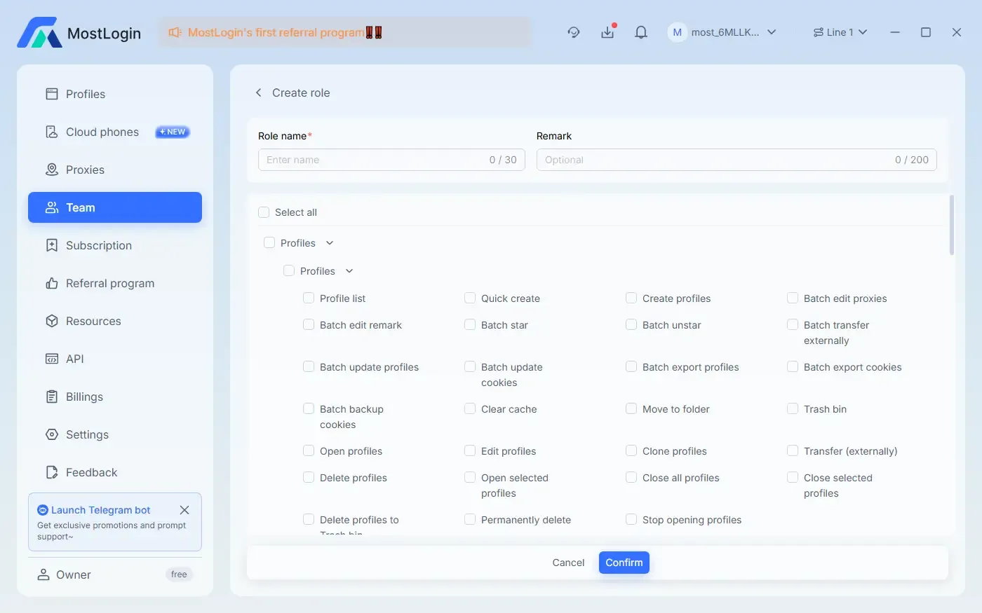Trình duyệt chống phát hiện MostLogin tự hào có các tính năng hợp tác nhóm phong phú