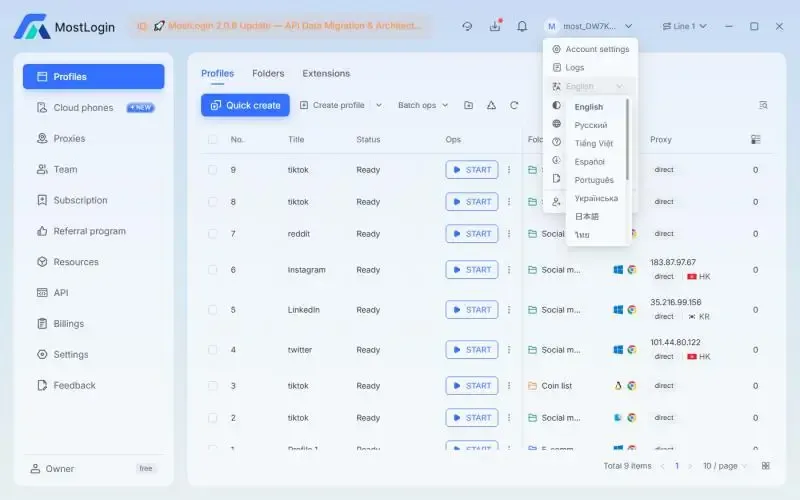 mostlogin_antidetect browser