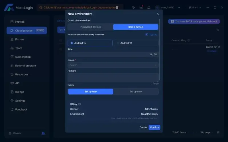 mostlogin-cloud-phone