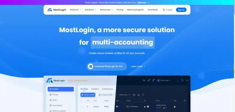 MostLogin Fingerprint Browser