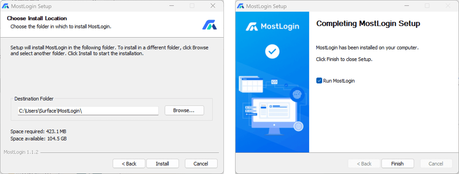 Windows - MostLogin Anti-Detection Browser Installation Step 2