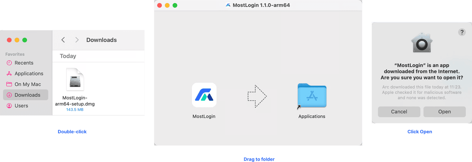 macOS - MostLogin Anti-Detection Browser Installation Step 2