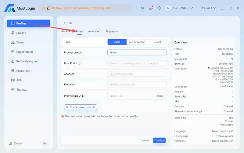 Add Proxy IP