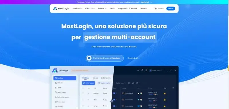 Browser fingerprint MostLogin