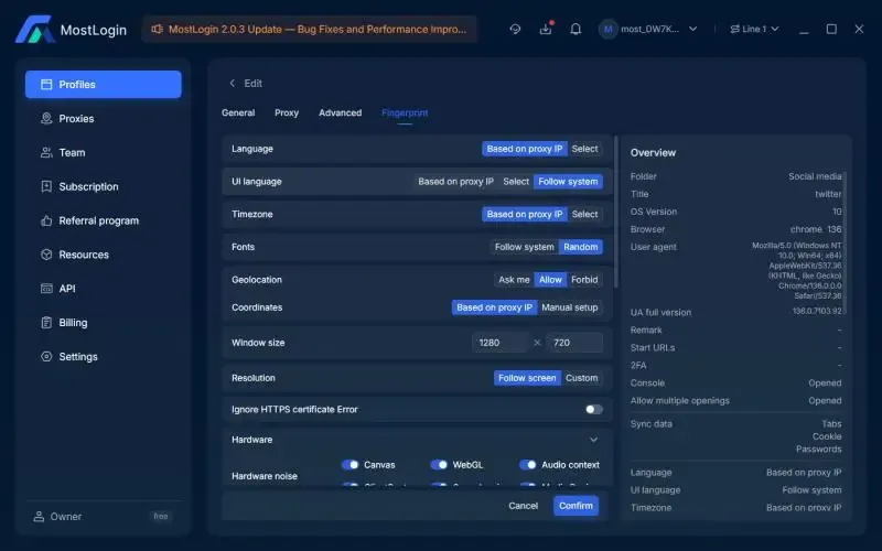 Isolate Account Environments with MostLogin Using Proxy