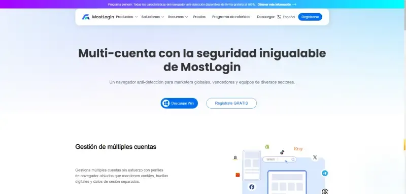 Solución de navegador anti-detección MostLogin